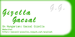 gizella gacsal business card